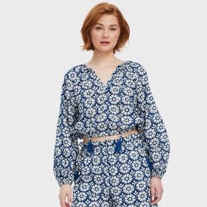 NWT Roller Rabbit x Target Floral Printed Blouse